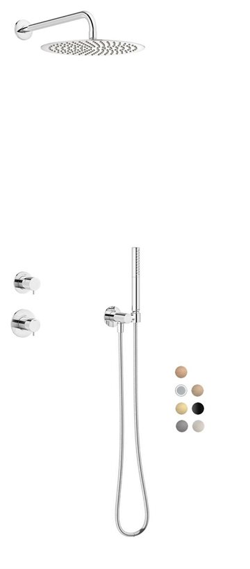 Damixa Iris DS 1 indbygnings brusesystem - Vælg farve